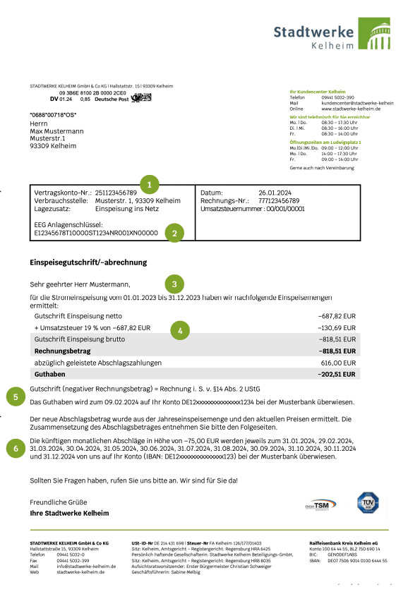 Preisblatt Ladestrom Kelheim